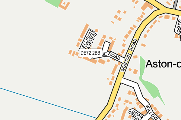 DE72 2BB map - OS OpenMap – Local (Ordnance Survey)