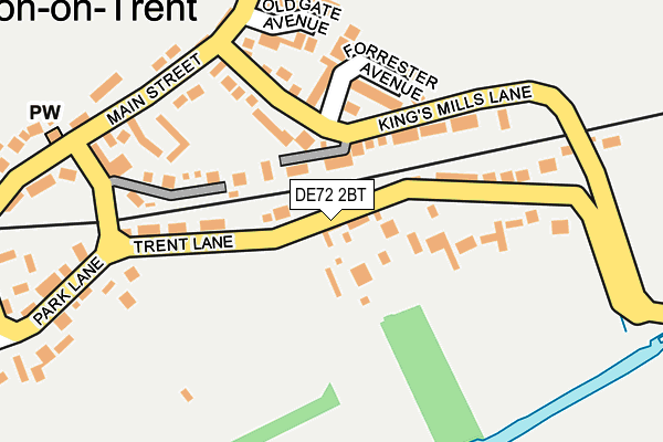 DE72 2BT map - OS OpenMap – Local (Ordnance Survey)