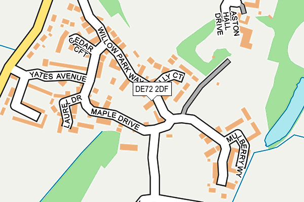DE72 2DF map - OS OpenMap – Local (Ordnance Survey)