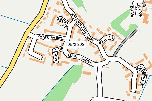 DE72 2DG map - OS OpenMap – Local (Ordnance Survey)