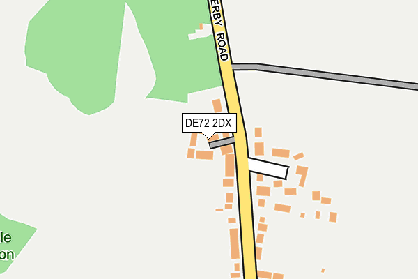 DE72 2DX map - OS OpenMap – Local (Ordnance Survey)