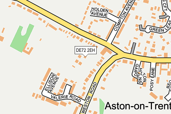 DE72 2EH map - OS OpenMap – Local (Ordnance Survey)