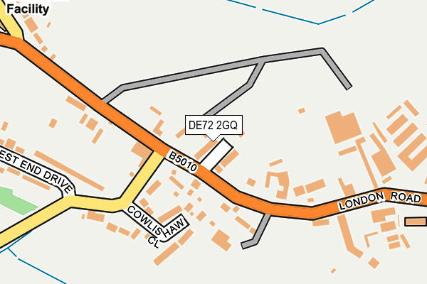 DE72 2GQ map - OS OpenMap – Local (Ordnance Survey)