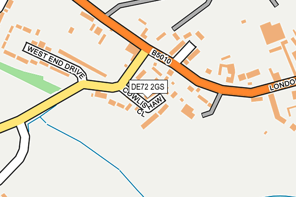 DE72 2GS map - OS OpenMap – Local (Ordnance Survey)
