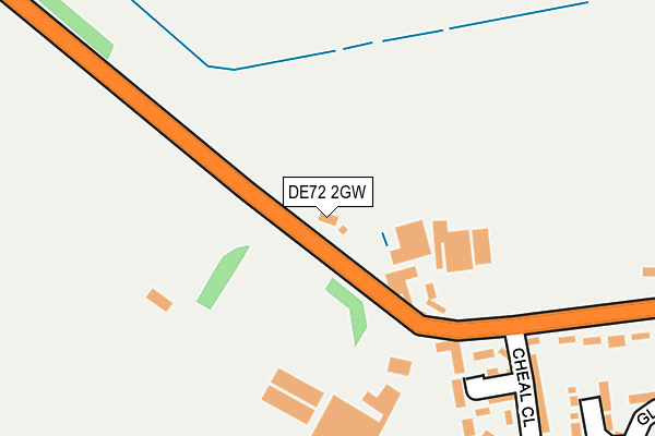 DE72 2GW map - OS OpenMap – Local (Ordnance Survey)