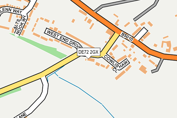 DE72 2GX map - OS OpenMap – Local (Ordnance Survey)