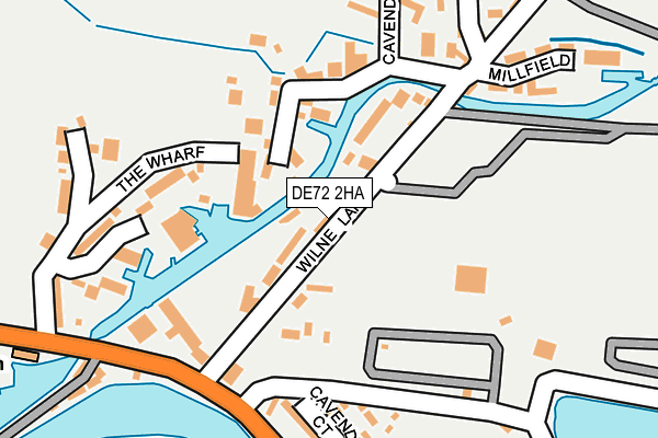 DE72 2HA map - OS OpenMap – Local (Ordnance Survey)