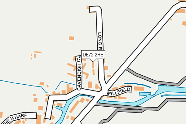 DE72 2HE map - OS OpenMap – Local (Ordnance Survey)