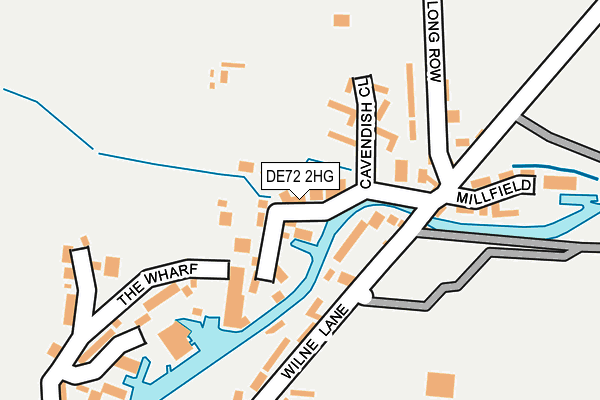 DE72 2HG map - OS OpenMap – Local (Ordnance Survey)