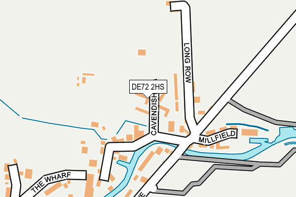 DE72 2HS map - OS OpenMap – Local (Ordnance Survey)