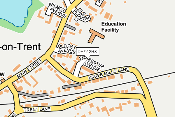 DE72 2HX map - OS OpenMap – Local (Ordnance Survey)