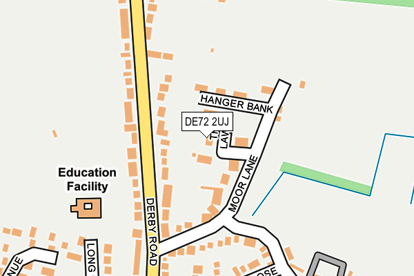 DE72 2UJ map - OS OpenMap – Local (Ordnance Survey)