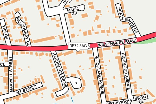 DE72 3AG map - OS OpenMap – Local (Ordnance Survey)