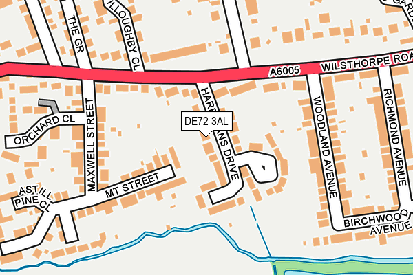 DE72 3AL map - OS OpenMap – Local (Ordnance Survey)