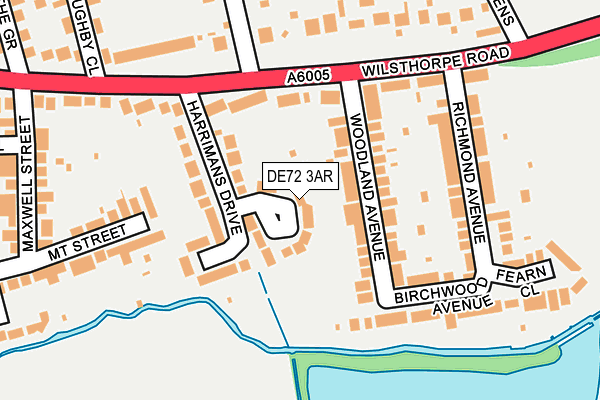 DE72 3AR map - OS OpenMap – Local (Ordnance Survey)