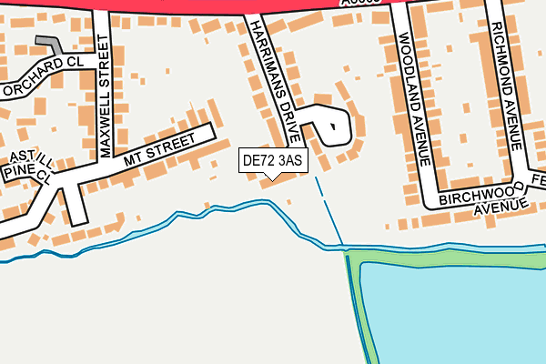 DE72 3AS map - OS OpenMap – Local (Ordnance Survey)