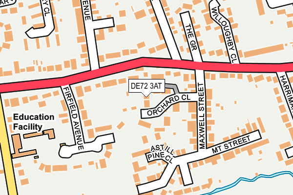 DE72 3AT map - OS OpenMap – Local (Ordnance Survey)