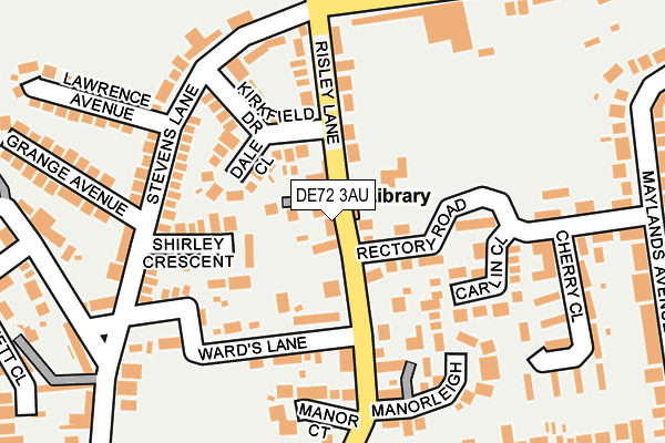 DE72 3AU map - OS OpenMap – Local (Ordnance Survey)