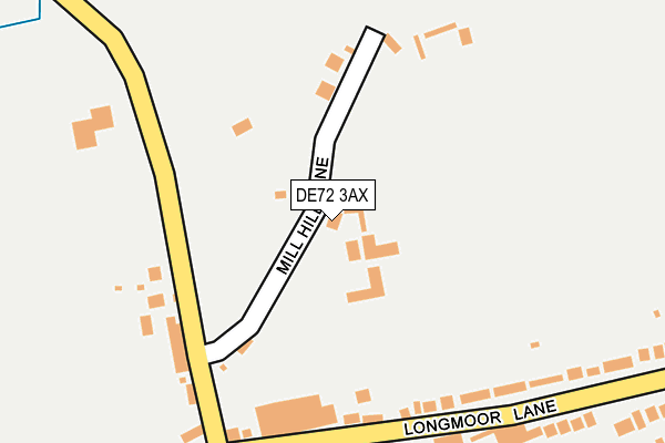 DE72 3AX map - OS OpenMap – Local (Ordnance Survey)