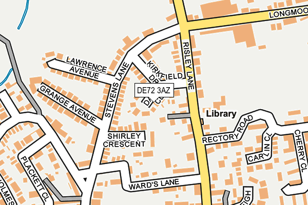 DE72 3AZ map - OS OpenMap – Local (Ordnance Survey)