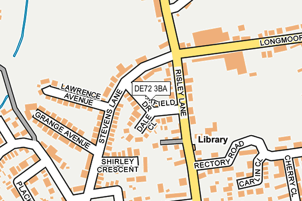 DE72 3BA map - OS OpenMap – Local (Ordnance Survey)