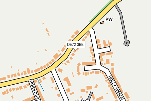DE72 3BE map - OS OpenMap – Local (Ordnance Survey)