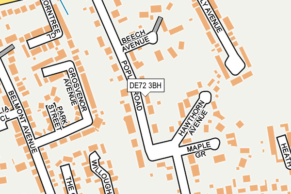 DE72 3BH map - OS OpenMap – Local (Ordnance Survey)
