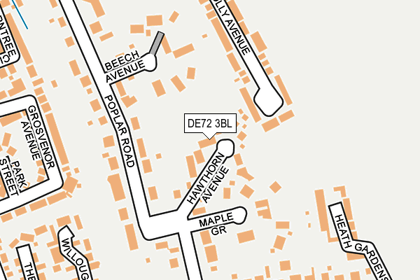 DE72 3BL map - OS OpenMap – Local (Ordnance Survey)