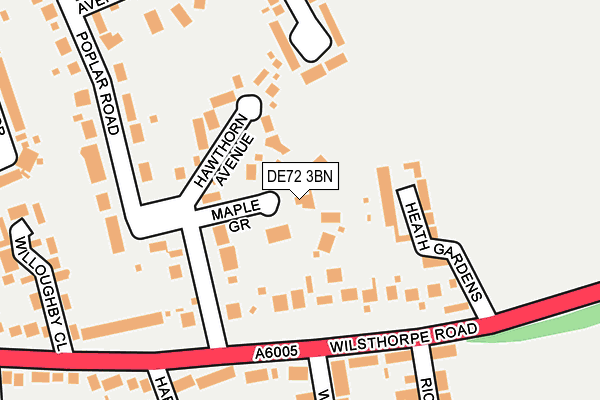 DE72 3BN map - OS OpenMap – Local (Ordnance Survey)