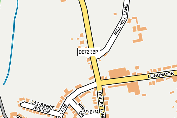 DE72 3BP map - OS OpenMap – Local (Ordnance Survey)