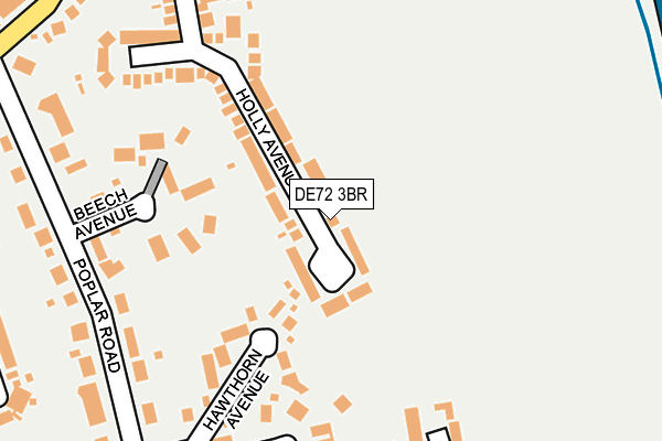 DE72 3BR map - OS OpenMap – Local (Ordnance Survey)