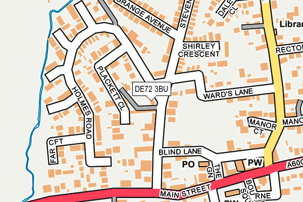 DE72 3BU map - OS OpenMap – Local (Ordnance Survey)