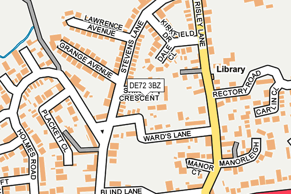 DE72 3BZ map - OS OpenMap – Local (Ordnance Survey)