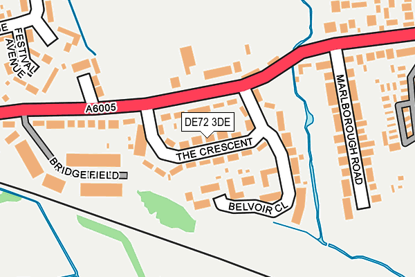 DE72 3DE map - OS OpenMap – Local (Ordnance Survey)