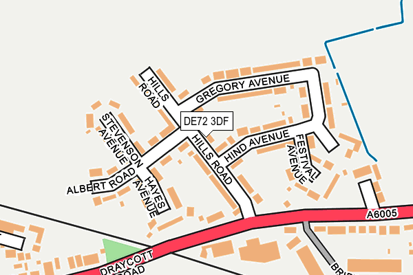 DE72 3DF map - OS OpenMap – Local (Ordnance Survey)