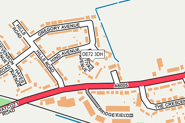 DE72 3DH map - OS OpenMap – Local (Ordnance Survey)