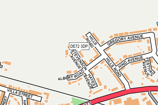 DE72 3DP map - OS OpenMap – Local (Ordnance Survey)