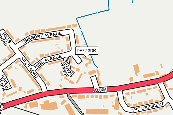 DE72 3DR map - OS OpenMap – Local (Ordnance Survey)