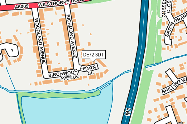 DE72 3DT map - OS OpenMap – Local (Ordnance Survey)