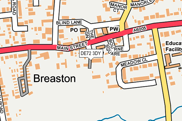 DE72 3DY map - OS OpenMap – Local (Ordnance Survey)