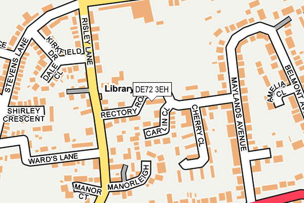 DE72 3EH map - OS OpenMap – Local (Ordnance Survey)