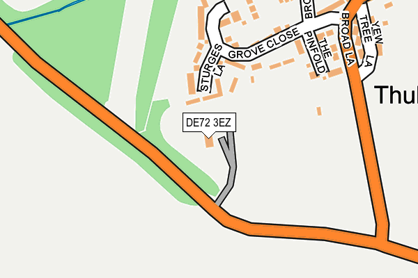 DE72 3EZ map - OS OpenMap – Local (Ordnance Survey)