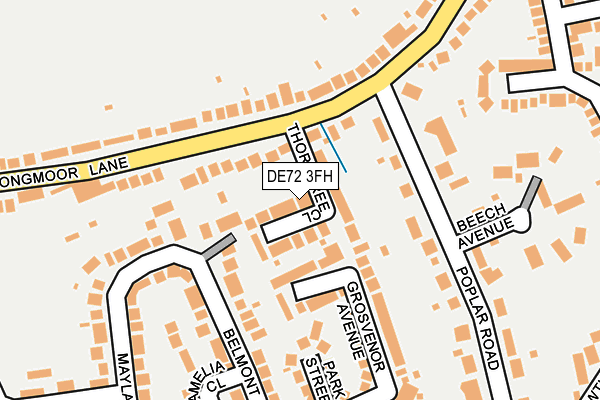 DE72 3FH map - OS OpenMap – Local (Ordnance Survey)