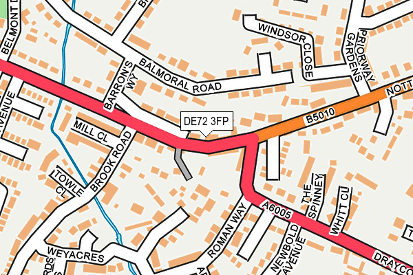 DE72 3FP map - OS OpenMap – Local (Ordnance Survey)