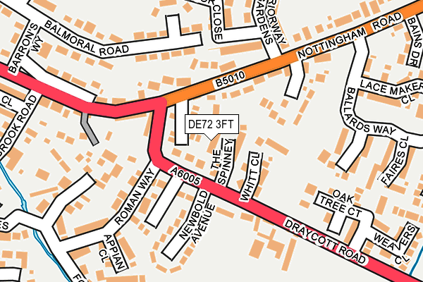 DE72 3FT map - OS OpenMap – Local (Ordnance Survey)