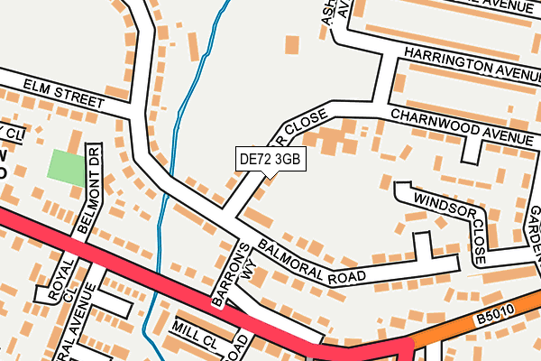 DE72 3GB map - OS OpenMap – Local (Ordnance Survey)