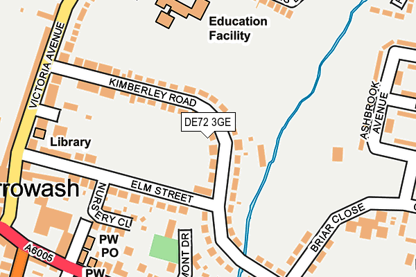 DE72 3GE map - OS OpenMap – Local (Ordnance Survey)