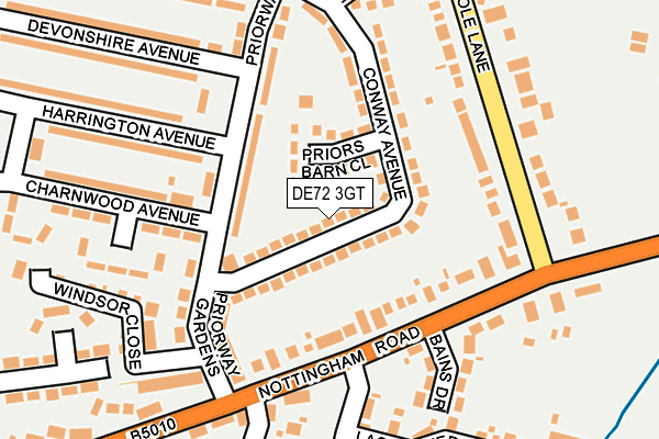 DE72 3GT map - OS OpenMap – Local (Ordnance Survey)