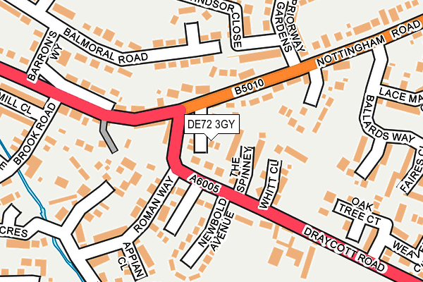 DE72 3GY map - OS OpenMap – Local (Ordnance Survey)