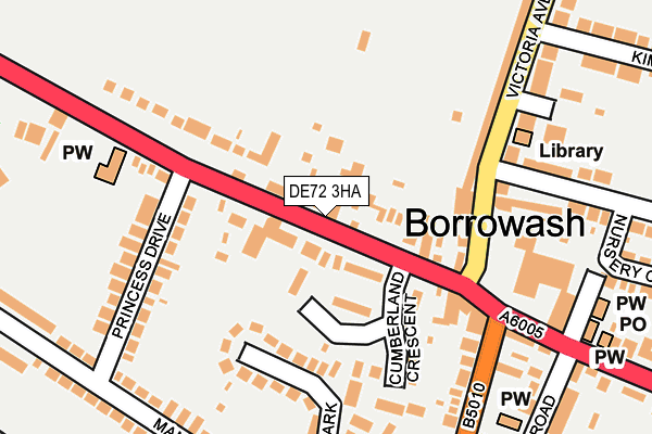 DE72 3HA map - OS OpenMap – Local (Ordnance Survey)